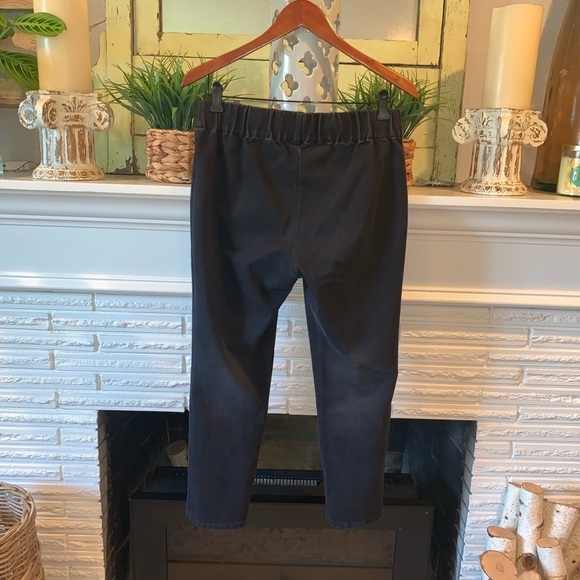 Soft Surroundings Stretch Gray Denim Pull On Cropped Jeans Size M Petite - Picture 6 of 6